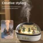 2026 Micro-Landscape Raindrop Humidifier — 250ml Desktop Aroma Diffuser with Scenic Glass Dome, Color-Changing LED Lights, Auto Shut-Off, Whisper-Quiet <36dB, Perfect for Home & Office - Image 2